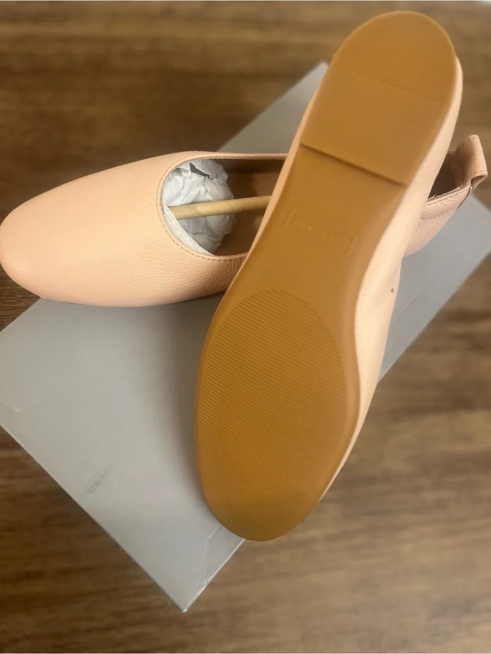 Everlane THE DAY GLOVE Blush Pink Leather Ballet Flats size 6